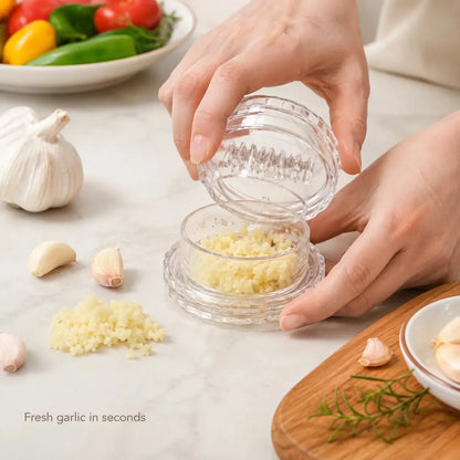🔥2PCS Clear Manual Garlic Twister and Ginger Mincer Tool--Your great kitchen helper!