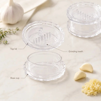 🔥2PCS Clear Manual Garlic Twister and Ginger Mincer Tool--Your great kitchen helper!
